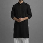 10 Pcs Black Solid Punjabi Combo - Image 2
