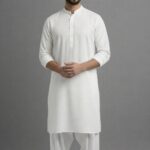 10 Pcs White Solid Punjabi Combo - Image 2