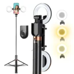 Plokama LIVE-K9 Pro 1700mm Ultra Long Selfie Stick with Tripod Stand & Ring Light – Adjustable, Portable for Mobile Vlogging & Live Streaming - Image 3