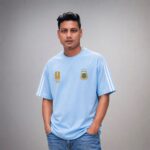 Premium Argentina Fan Edition Drop Shoulder Sky Color - Image 2