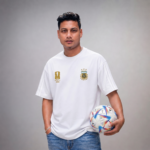 Premium Argentina Fan Edition Drop Shoulder White Color - Image 3