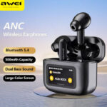 Awei T56 ANC Earbuds with LED Touch Display - Image 5