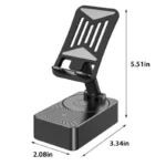 3 in1 Portable Foldable Mobile Phone Holder with Bluetooth Speaker - Image 2