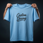 FIFA World Cup Special: 100% Cotton Custom Drop-Shoulder T-Shirt (Customize With Your Own Design)- Sky Blue - Image 2