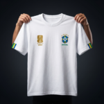 Premium Brazil Fan Edition Drop Shoulder White Color with Cap - Image 2