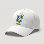 Premium Brazil Fan Edition Drop Shoulder White Color with Cap - Image 3