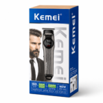 Original Kemei KM-1361 Professional Hair Clipper & Beard Trimmer for Men | Premium Metal Body, Hair Engraving Outliner, USB Type-C Rechargeable (180 Min Runtime) Grooming Kit - Image 2