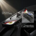 Solar Devil Eyes LED Car/Bike Window Light with Motion Sensor & USB-C Charging - Image 2