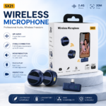 Premium Magnetic Wireless Lavalier Microphone with Noise Cancellation & Charging Case