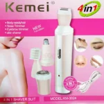 Kemei KM-3024 4 in 1 Rechargeable Trimmer For Women