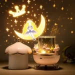 Bunny Carousel Night Light Projector – Rotating LED Star Projection Lamp for Kids Room & Magical Nursery Decor Rotatable Rabbit Night Lamp - Image 2