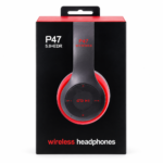P47 Wireless Bluetooth Stereo Headphone – 40mm Driver Units, Dual Wired & Wireless Modes, Built-in FM Radio, TF Card Slot, 6H Playtime & Universal Compatibility for Gaming & Sports - Image 3